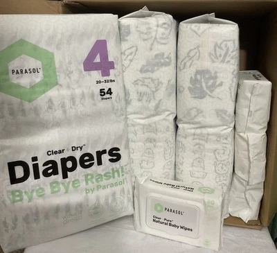 Size 4 Diapers & Wipes Bundle Brand New In Box - Image 1 of 2