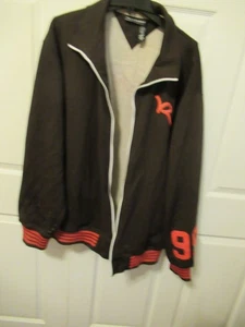 CL) Mens size 3XL Roca Wear Zip Jacket Black - Picture 1 of 14