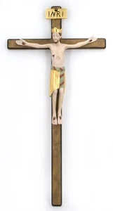 Christuskönig Kruzifix Kreuz Romanisch 60 cm Holz - Bild 1 von 1