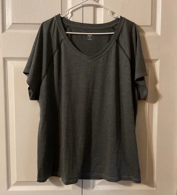 Camiseta EVERLAST para mujer negra de ónix Performance Wicking Plus Core - talla 2X Foto 1 de 4