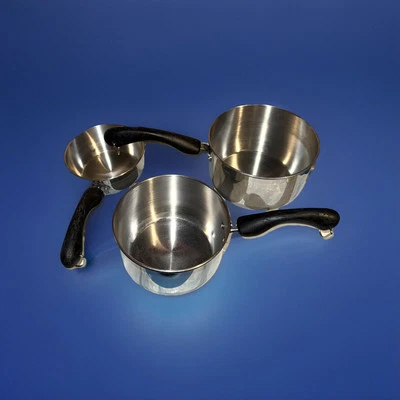 Paula Deen Signature 1, 2 y 3 cuartos Cacerolas de acero inoxidable con fondo de cobre Foto 1 de 4