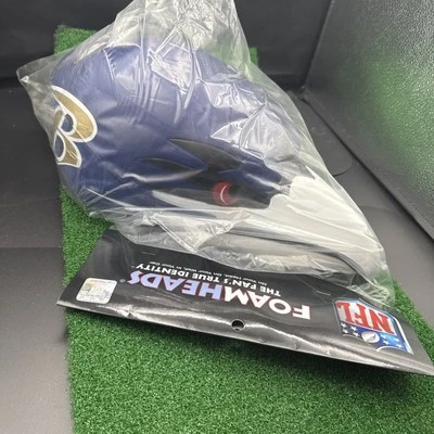 FoamHeads Baltimore Ravens Foam Head Hat Fan Gear Poe The Mascot