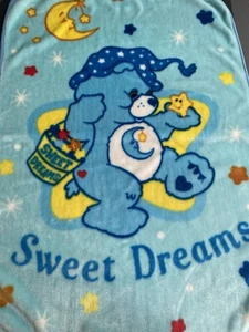 Vintage Care Bears Sweet Dreams Decke Bedtime Bear Baby blau gelb Plüsch - Bild 1 von 5