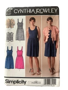 Simplicity 0469 Sundress w Pockets, Cropped Jacket & Vest Sz 6-14 UNCUT 2443 - Picture 1 of 2