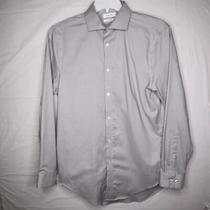 Calvin Klein Men's Slim Fit Dress Shirt size M gray pre-owned - Picture 1 of 7