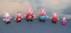 LOT of 6 Peppa Pig & FRIENDS & FAMILY DAD BOY GIRL BABY FIGURES PLAYSET-Whiskers - Picture 1 of 3