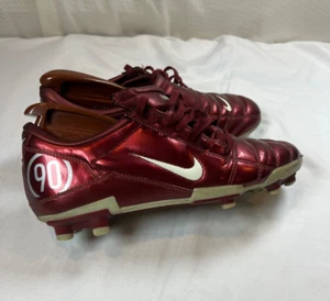 Scarpe da calcio Nike Zoom Air Total 90 iii 2005 rare taglia 5,5 anni rosso bordeaux tacchetta - Foto 1 di 21