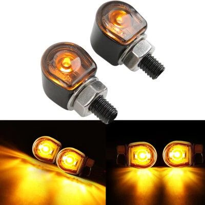 2 PIEZAS Mini LED Indicador de Señales de Giro Ámbar Luz Intermitente Universal M8 Foto 1 de 4