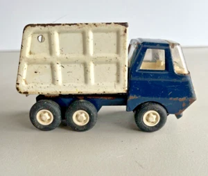 Tonka Trash Truck Blue Tipper Garbage Dust Bin Truck Vintage 1970s Tin 5 in - Picture 1 of 6