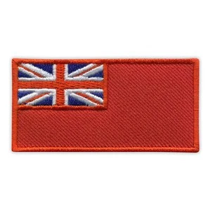 Rotes Fähnrich - roter Staub - britischer Kaufmann marineblau Aufnäher/Abzeichen bestickt - Bild 1 von 1