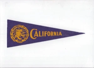 Bandera de fieltro vintage de banderín universitario de la universidad de California CalU mini 10 pulgadas - Imagen 1 de 1