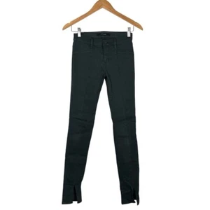 J Brand Army Green Skinny Jeans Ankle Slits Women Size 26 - Picture 1 of 9