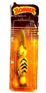 Señuelo de pesca Bomber Vintage Bubble Troll amarillo negro a rayas cromado Trail Blade - Imagen 1 de 22