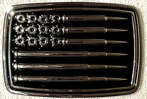 New AMERICAN FLAG & Bullets Belt Buckle - Picture 1 of 2
