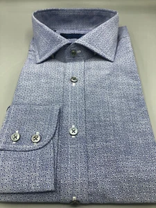 HILDITCH & KEY Hemd blau & marine gemustert, UK:18, EU:45, UVP:185£!   - Bild 1 von 12