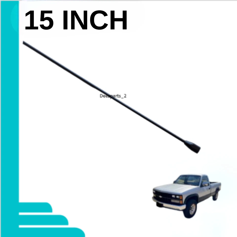 Antena 15" negra para camioneta GMC K1500 K2500 K3500 1988-2000 hembra Foto 1 de 4