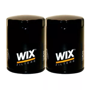 Wix Pair Set 2 Engine Motor Oil Filters For Blue Bird Chevrolet Ford GMC Isuzu - Picture 1 of 1