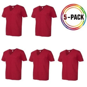 5-Pack American Apparel TR456W Unisex TriBlend Deep V-Neck T-Shirt - Size XS - Picture 1 of 10