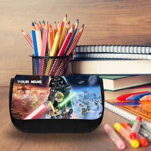 Lego Star Wars Personalised Black Pencil Case / Vanity Case -Add Name-PCB 1015 - Picture 1 of 1