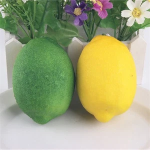 Artificial Lemons Pack 3 Fake Fruit Ornament Realistic Foam Lemon Home Decor - Picture 1 of 8