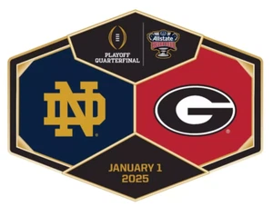 2024-2025 Sugar Bowl Notre Dame Irish Georgia Bulldogs Pin CFP - Picture 1 of 1