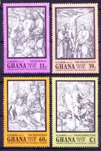 Ghana 1978 postfrisch ohne Gummi 4v, The Betrayal Paintings by Dürer - Bild 1 von 1
