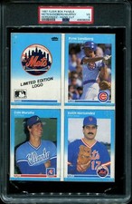 PSA 3 VG 1987 FLEER BOX PANELS RYNE SANDBERG / DALE MURPHY / HERNANDZ 38224 B221