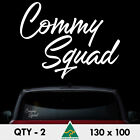 2 X Commy Squad Stickers 130mm Holden Commodore Ss Aussie Car Window Decal