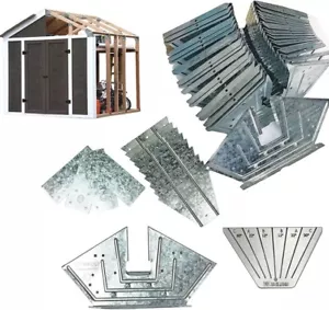 EZBUILDER 7x8 Foot Galvanized Steel Storage Shed Garage Barn DIY EZ Framing Kit - Picture 1 of 9