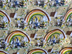 Vintage 1966 Peanuts Snoopy Charlie Brown Coverlet Bed Spread  73x106 Twin - Picture 1 of 9