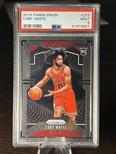 COBY WHITE PSA 9  Rookie Card RC #253 BULLS 2019-20 Panini Prizm