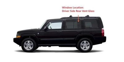 Fits 2006-2011 Jeep Commander Driver Left Side Rear Vent Window Glass - Imagem 1 de 2