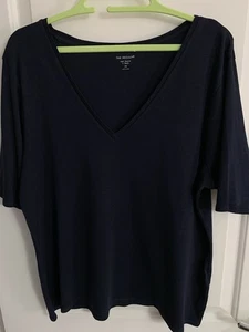 Ladies Cotton Short Sleeved T-Shirt M&S ‘The Regular’ Size 20, Colour - Navy, - Picture 1 of 3