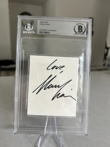 Shania Twain signed encapsulated 3x5 index card Beckett BAS cert slabbed Country - Picture 1 of 2
