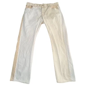 Jeans Levis 501 uomo 36x30 bottoni dritti fly denim bicolore colorblock - Foto 1 di 9