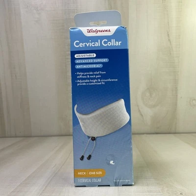 (OB) Cuello Cervical Ajustable Blanco Antimicrobiano Soporte Avanzado 11-20” Foto 1 de 4