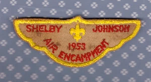 Campamento de aire Shelby Johnson 1953 -como nuevo- pegamento en la parte posterior - Imagen 1 de 2