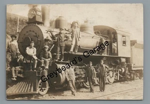 RPPC LS&MS Railroad Train Crew HOLMESVILLE IN Indiana Real Photo Postcard - Picture 1 of 2