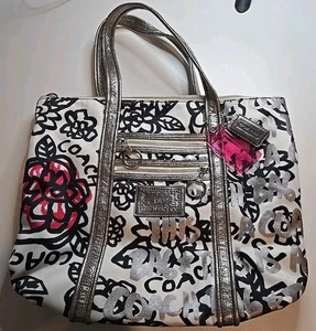 Bolso de mano Coach Poppy floral graffiti M0982-14741  - Imagen 1 de 9