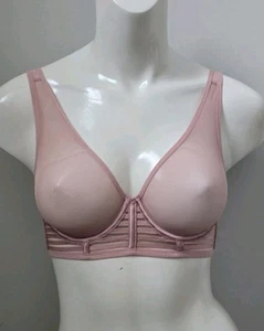 Victoria's Secret Pink Luxe Lingerie Unlined Mesh Full Coverage Plunge Bra! 34B - Picture 1 of 4