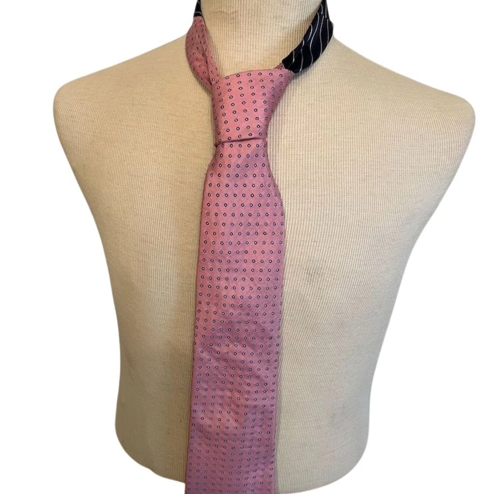 Corbata Tommy Hilfiger para hombre rosa a lunares mezcla seda Foto 1 de 4