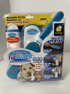 Hurricane Fur Wizard Pet Fur & Lint Remover Reusable w/ Self Cleaning Base - Picture 1 of 2