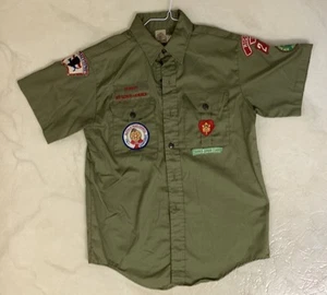 Vintage 1970 Boy Scouts Of America BSA Official Shirt Boys Troop 210 Richland IN - Picture 1 of 7