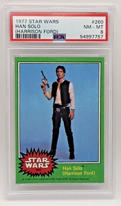 1977 Star Wars #260 Han Solo (Harrison Ford) PSA NM-MT 8 - Picture 1 of 2