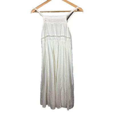 Zara White Cotton Lined Dress Girls Size 13-14 Lace Eyelet Dainty Princess - Image 1 of 4