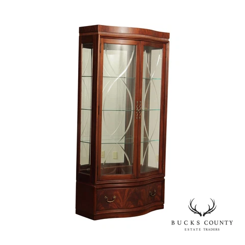 Thomasville Bogart Collection Mahogany Two-Door China Display Cabinet Cover