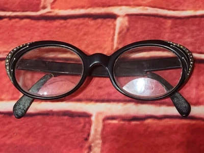 Vintage Sibyelle Eyeglasses Black Oval Cat Eye  - Image 1 of 4