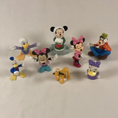 Disney Lot of 8 Figures Minnnie Mouse Goofy Donald Duck Pluto Cake Toppers Fab 5 Foto 1 de 4