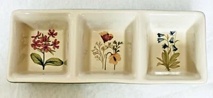 Longaberger Botanical Fields 3 Section Divided Dish Tray - Picture 1 of 12