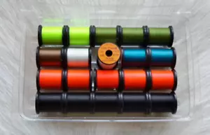 Fly Tying Thread (20 Spool Combo) Size 6/0 wax ,,50 yard spools, Free Shipping - Picture 1 of 4